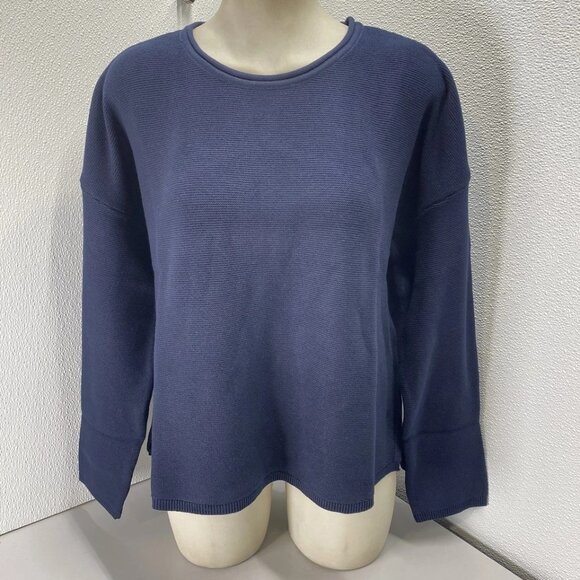 Barbour Women’s Marine Relaxed Fit Cotton Sweater Size 8 (M) Navy Blue - Picture 1 of 14